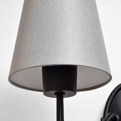 Wandlamp MALBO 2xE27/15W/230V grijs/zwart