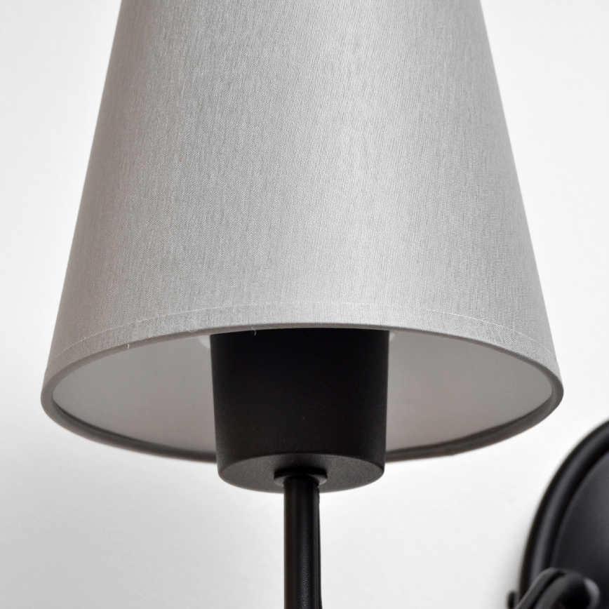 Wandlamp MALBO 2xE27/15W/230V grijs/zwart