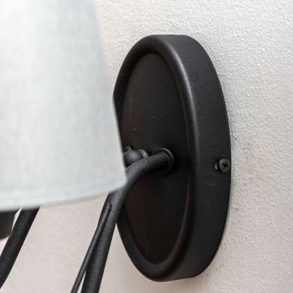 Wandlamp MALBO 2xE27/15W/230V grijs/zwart