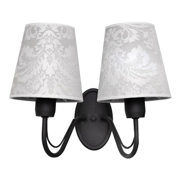 Wandlamp MALBO II 2xE27/15W/230V zwart