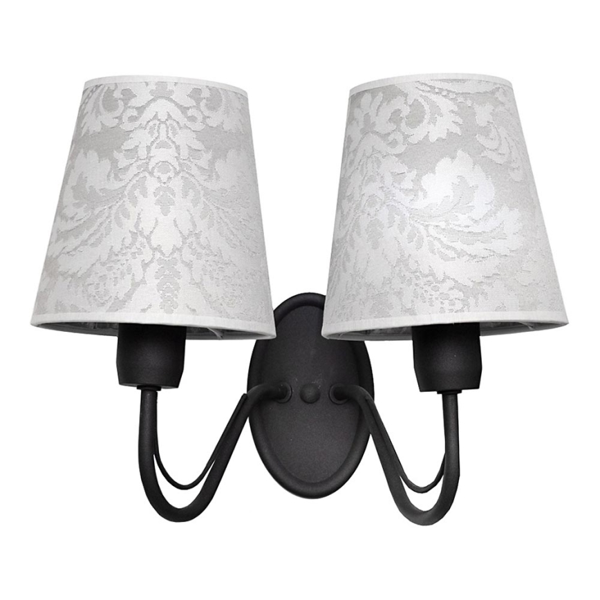 Wandlamp MALBO II 2xE27/15W/230V zwart