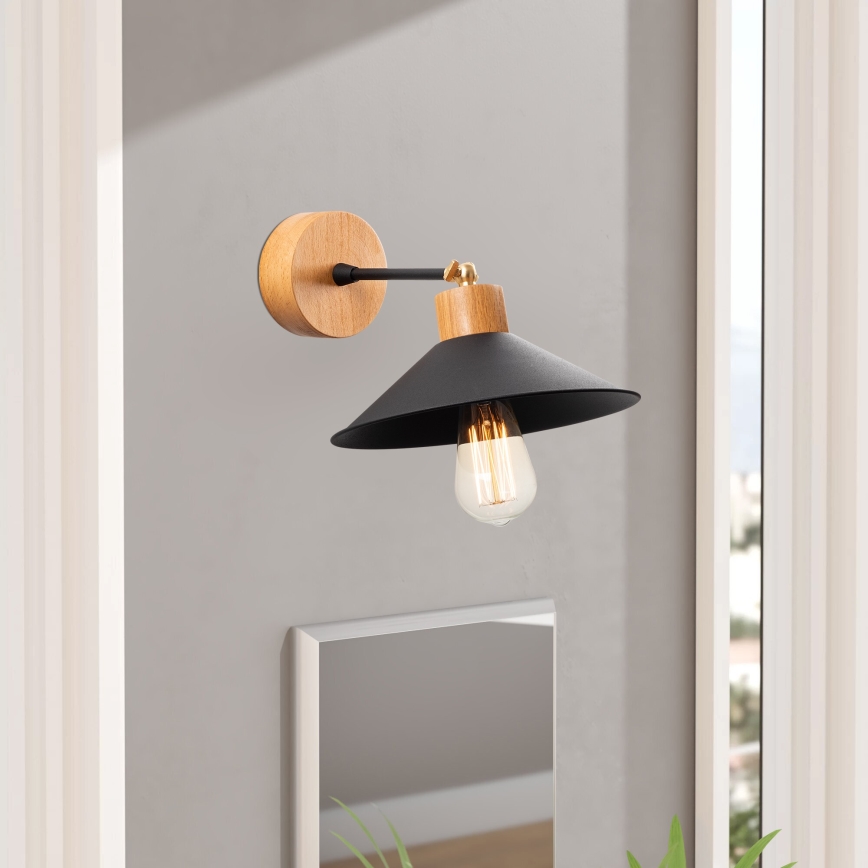 Wandlamp MANAVGAT 1xE27/40W/230V bruin/zwart