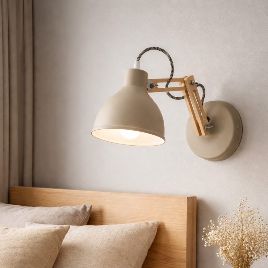 Wandlamp MARCELLO 1xE27/15W/230V beige