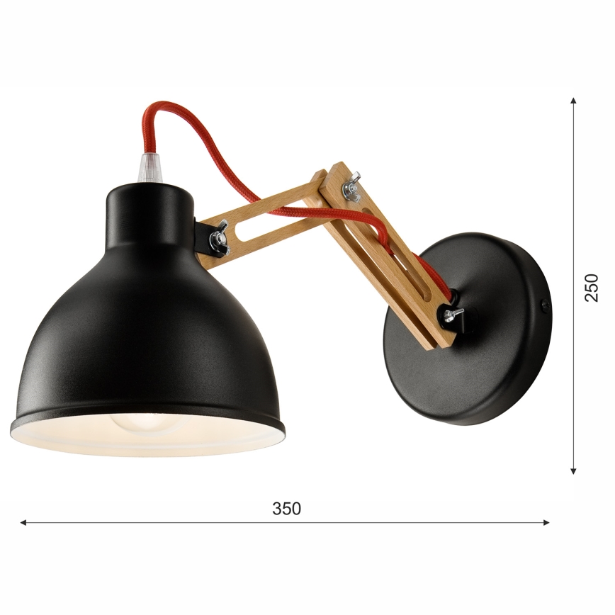 Wandlamp MARCELLO 1xE27/60W/230V beuken
