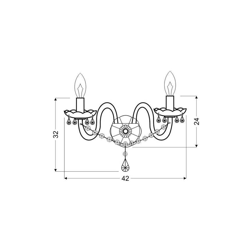 Wandlamp MARIA TERESA 2xE14/40W/230V