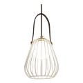Wandlamp MEMORY 1xG9/4W/230V wit/bruin