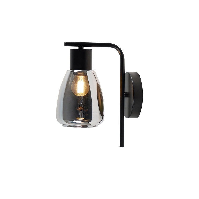 Wandlamp MOLDO 1xE27/40W/230V zwart/gerookt zwart