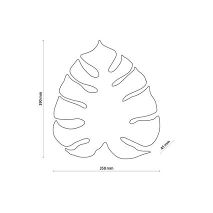 Wandlamp MONSTERA 3x G9/8W/230V, goudkleurig