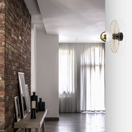 Wandlamp MONTANA 1xE27/15W/230V diameter 30 cm goud