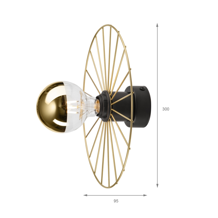 Wandlamp MONTANA 1xE27/15W/230V diameter 30 cm goud