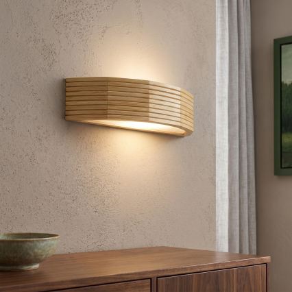 Wandlamp NATURAL MODERN 1xE27/15W/230V van grenen