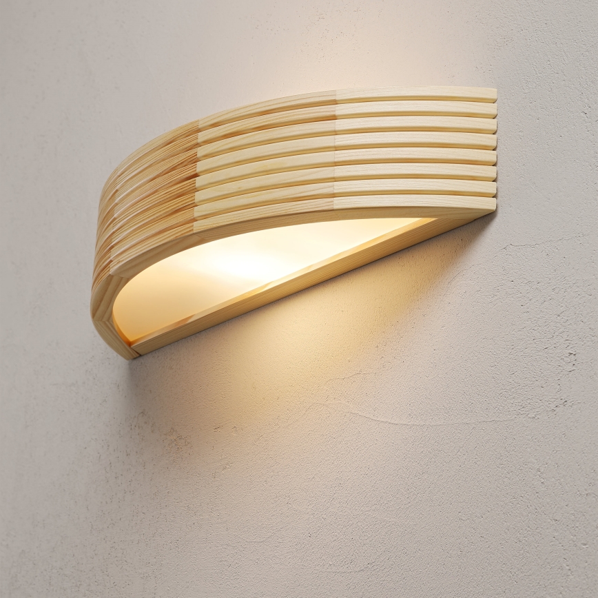Wandlamp NATURAL MODERN 1xE27/15W/230V van grenen