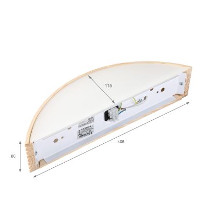 Wandlamp NATURAL MODERN 1xE27/15W/230V van grenen