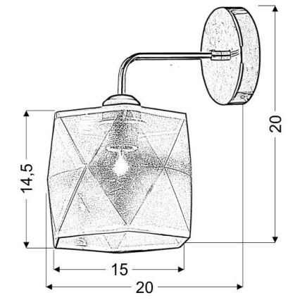 Wandlamp NOSJA 1xE27/40W/230V