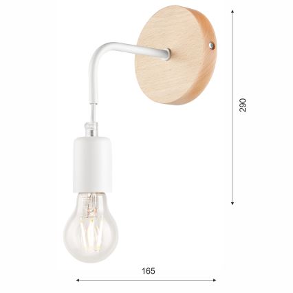 Wandlamp ORAZIO 1xE27/60W/230V beukenhout