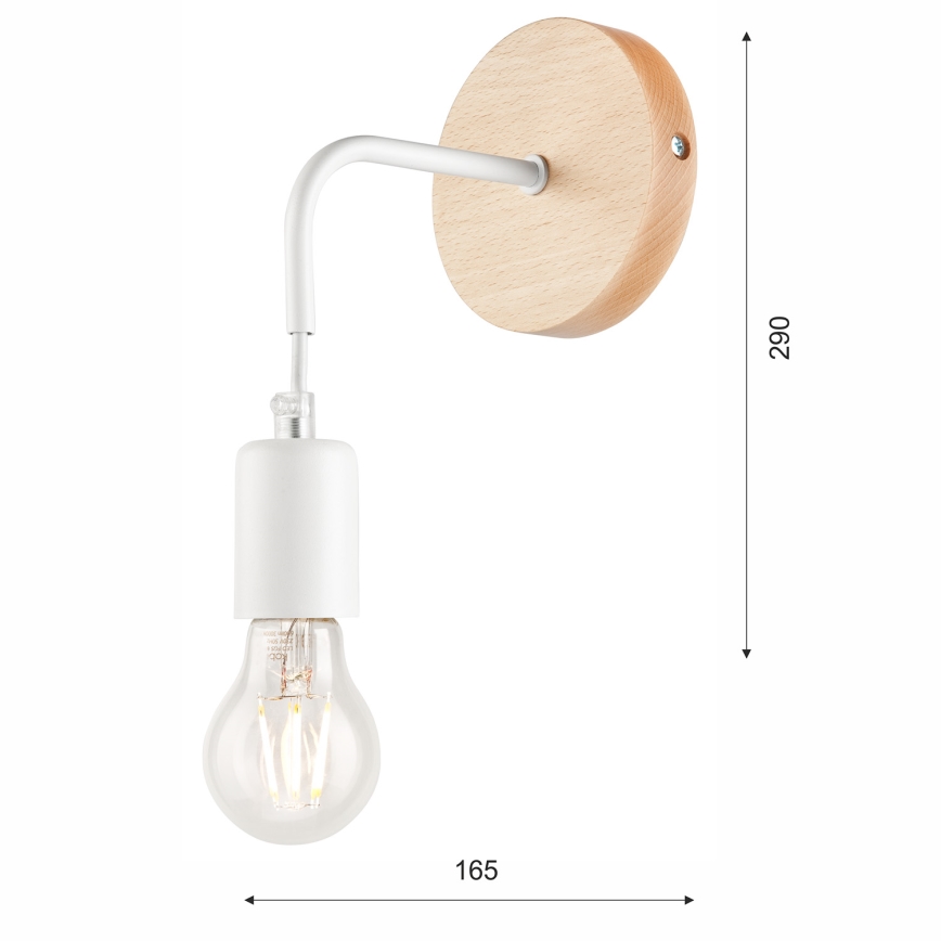 Wandlamp ORAZIO 1xE27/60W/230V beukenhout