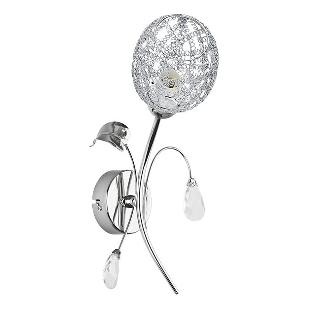Wandlamp ORLEAN 1xE14/10W/230V glanzend chroom