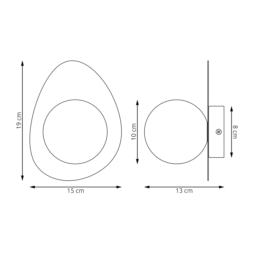 Wandlamp OVO 1xG9/8W/230V zwart