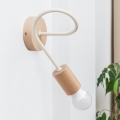 Wandlamp OXFORD 1xE27/15W/230V dennenhout/crème