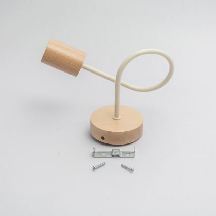 Wandlamp OXFORD 1xE27/15W/230V dennenhout/crème