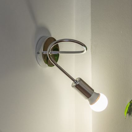 Wandlamp OXFORD 1xE27/15W/230V glanzend chroom