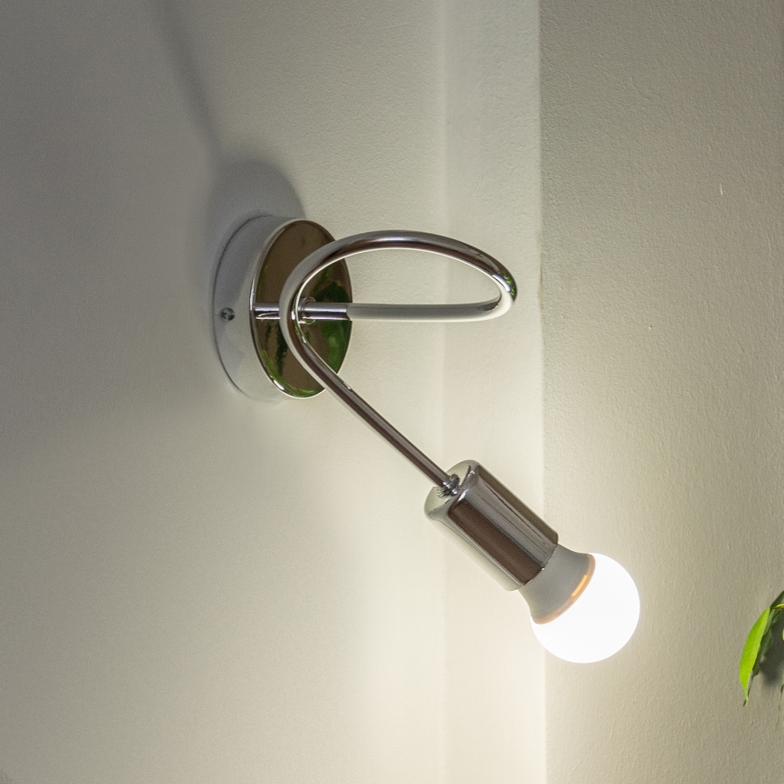 Wandlamp OXFORD 1xE27/15W/230V glanzend chroom