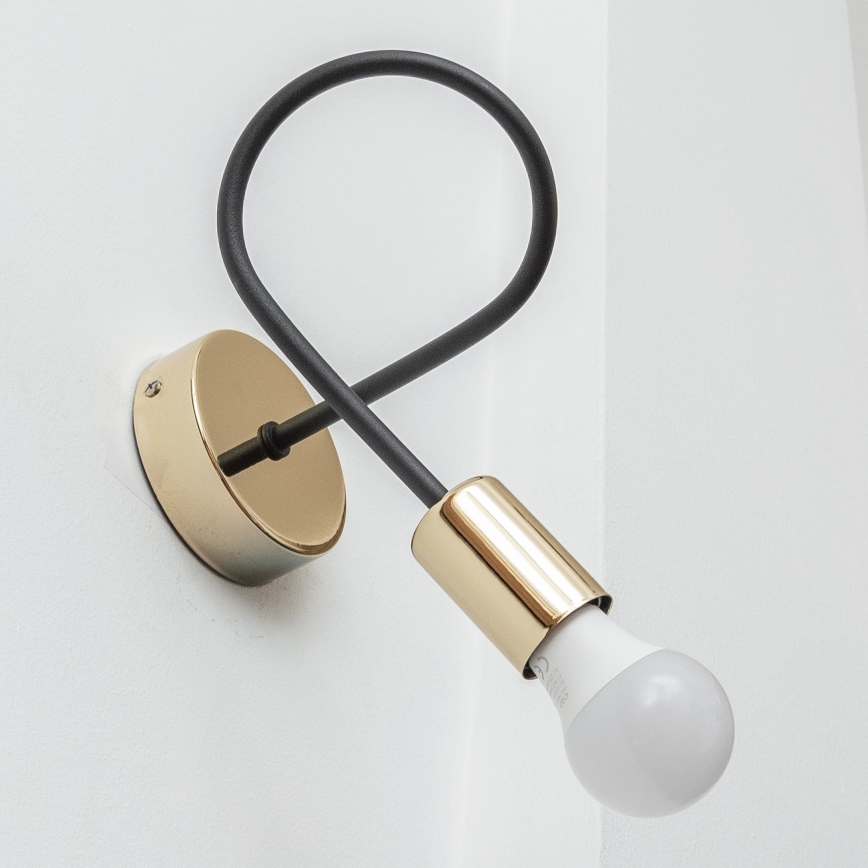 Wandlamp OXFORD 1xE27/15W/230V goud/zwart