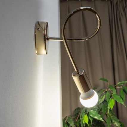 Wandlamp OXFORD 1xE27/15W/230V goudkleurig