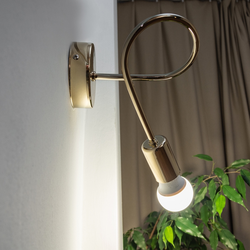 Wandlamp OXFORD 1xE27/15W/230V goudkleurig