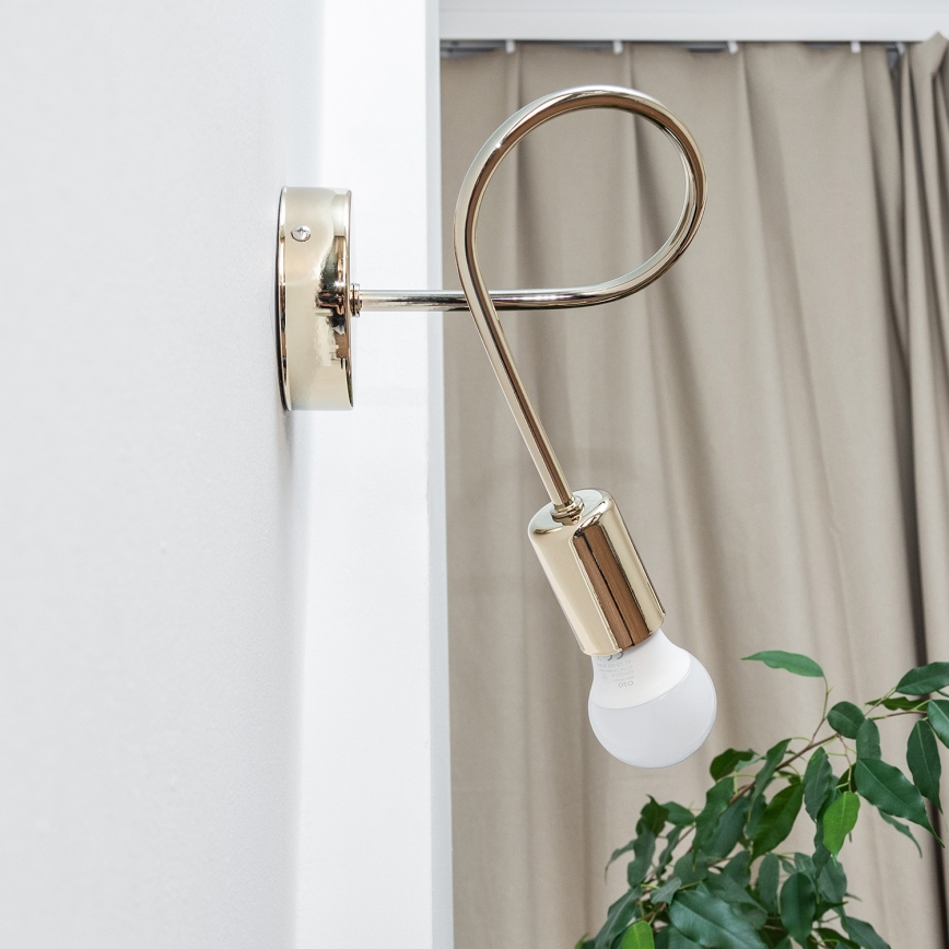 Wandlamp OXFORD 1xE27/15W/230V goudkleurig