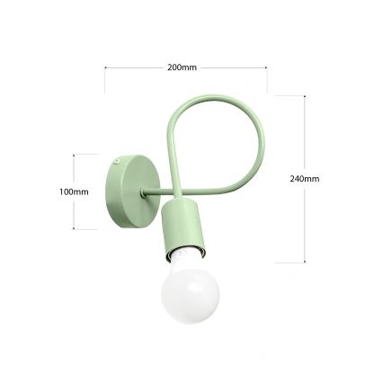 Wandlamp OXFORD 1xE27/15W/230V groen