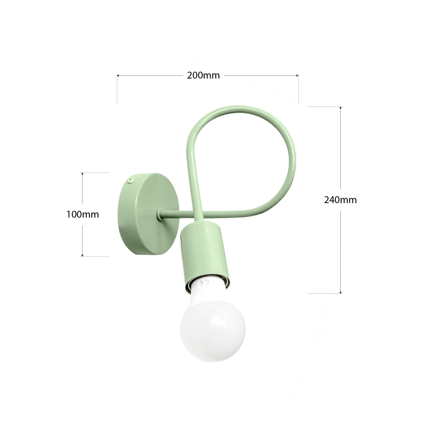 Wandlamp OXFORD 1xE27/15W/230V groen
