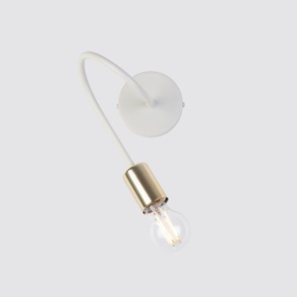 Wandlamp OXFORD 1xE27/15W/230V messing/wit