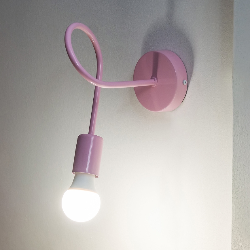 Wandlamp OXFORD 1xE27/15W/230V roze