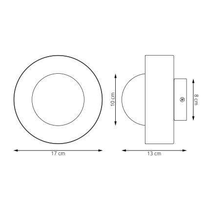 Wandlamp OZZY 1xG9/8W/230V wit