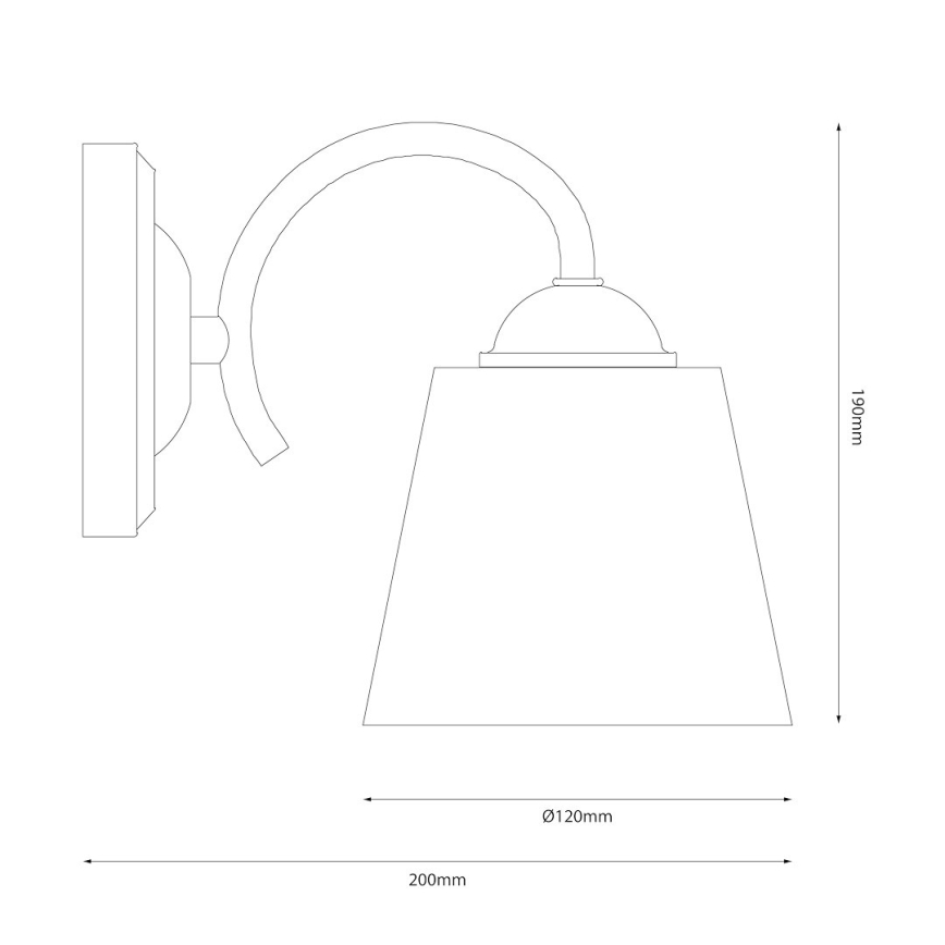 Wandlamp PAFOS 1xE27/15W/230V glanzend chroom