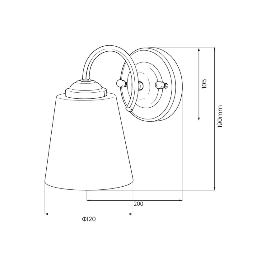 Wandlamp PAFOS 1xE27/15W/230V goudkleurig