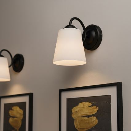 Wandlamp PAFOS 1xE27/15W/230V zwart