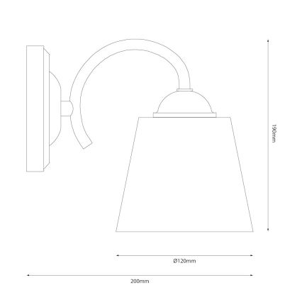Wandlamp PAFOS 1xE27/15W/230V zwart