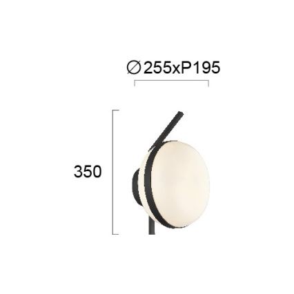 Wandlamp PALMA 1xE27/40W/230V zwart