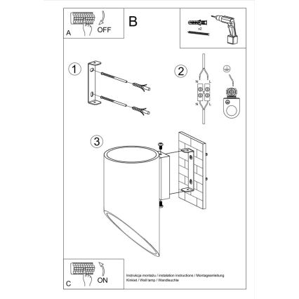 Wandlamp PENNE 20 1xG9/40W/230V wit