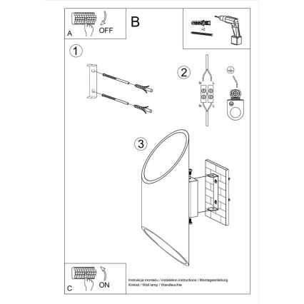 Wandlamp PENNE 30 1xG9/40W/230V wit