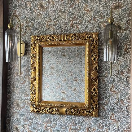 Wandlamp PIEGA 1xE14/40W/230V messing/rookzwart