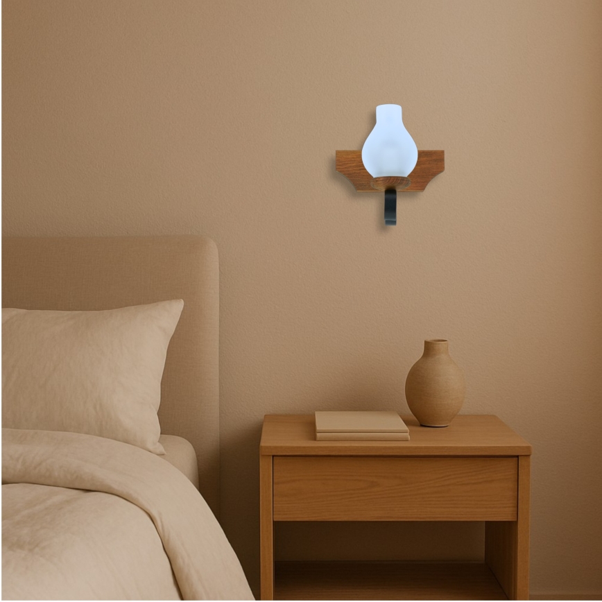 Wandlamp QUEEN 1xE14/40W/230V beuken - FSC gecertificeerd