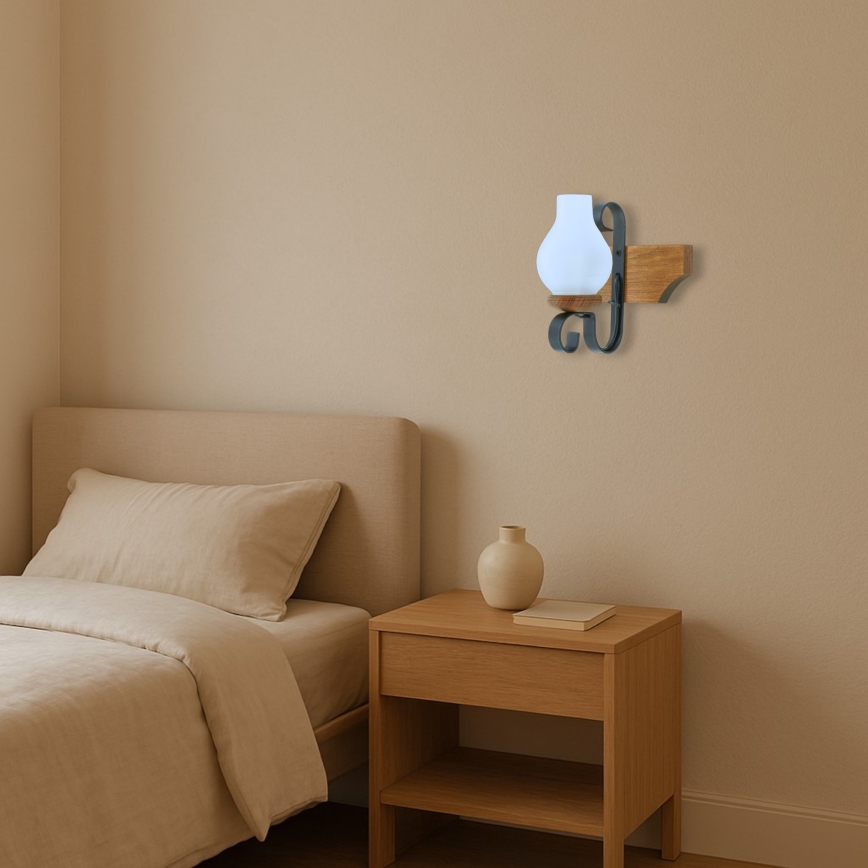 Wandlamp QUEEN 1xE14/40W/230V beuken - FSC gecertificeerd