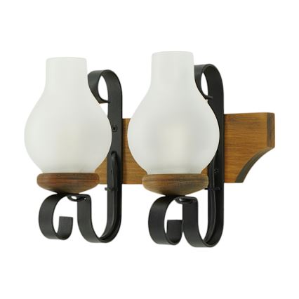Wandlamp QUEEN 2xE14/40W/230V beuken