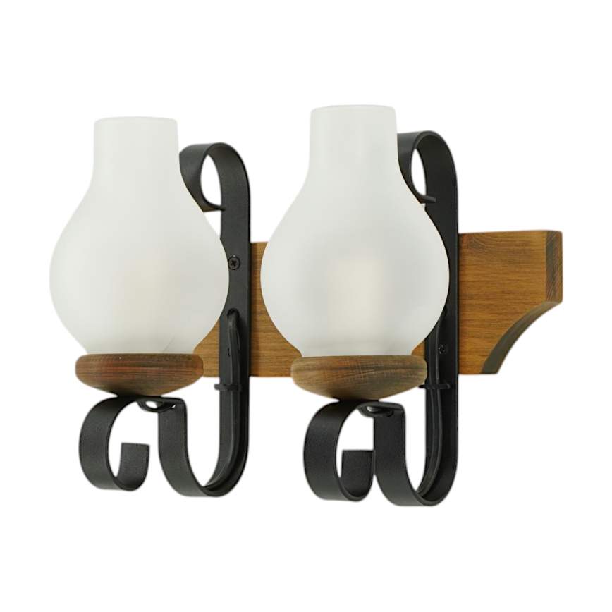 Wandlamp QUEEN 2xE14/40W/230V beuken