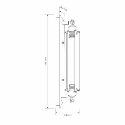Wandlamp RETRO 1xE27/20W/230V zwart
