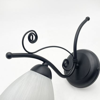 Wandlamp RETRO 1xE27/60W/230V zwart/wit