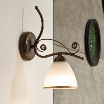 Wandlamp RETRO II 1xE27/60W/230V brons patina